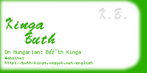 kinga buth business card